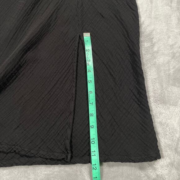 Xirena Skirt Medium Black Gauzy Pull On Lightweight Coastal Minimal Ruched - Picture 8 of 9